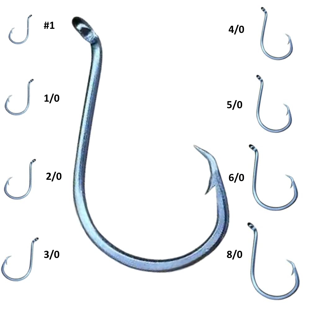 Circle Hooks Saltwater Carbon Steel Strong Live Bait Freshwater 160 High Size Point Catfish Fish Sport - BeesActive Australia