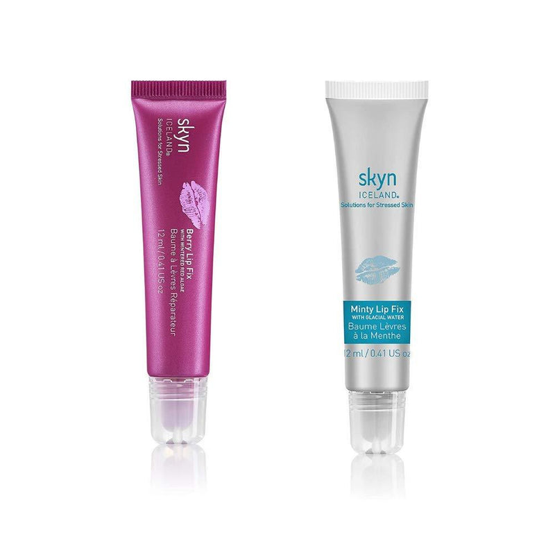 skyn ICELAND Duo: Berry Lip Fix: for Damaged Lips with Long-Lasting Hydration & Minty Lip Fix with Glacial Water: Eradicates Dry, Peeling Lips on Contact - BeesActive Australia