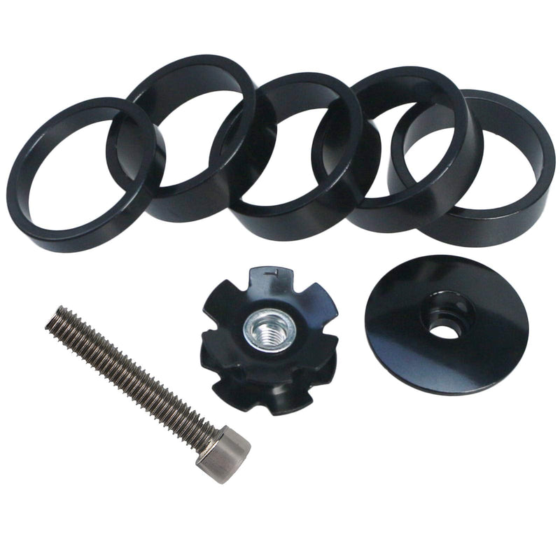 GANOPPER 1 1/8 Inch Headset Spacer with Stem Top Cap,Headset Star Nut Black Red Blue Gold 4 Color - BeesActive Australia