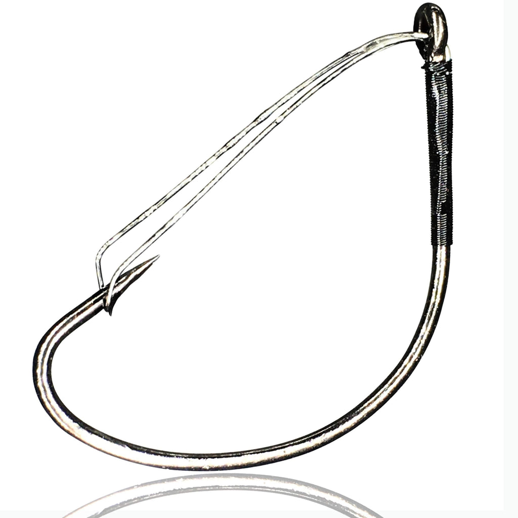 YOTO Wacky Weedless Fishing Hooks - 10/30Pcs Wide Gap Jig Fishing Hook Worm Hook Stainless Steel for Wacky Style 1# (10 Pack) - BeesActive Australia