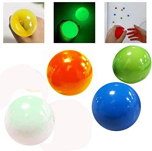 Delayed Drop of Sticky Wall Balls, Luminous Decompression toys, Glued to the Wall And Falling Slowly, Tear Resistance, Lnteresting toys for ADHD, Obsessive-compulsive Disorder, Anxiety Disorder (4pcs) 4pcs - BeesActive Australia