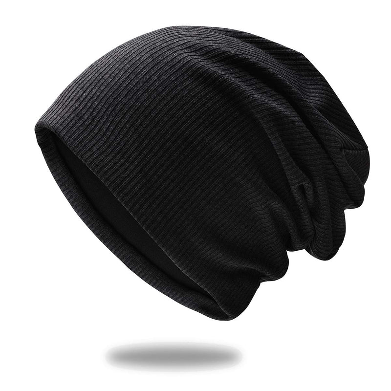 Trendy Stylish Beanie of Quality Knit Fabric, Breathability & Elasticity Skull Cap Hat … 01 Stripes-black - BeesActive Australia