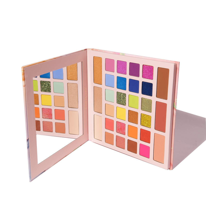 30 Color Makeup Palette Set, YMH BEAUTE Pigmented Eyeshadow Palette Glitter Shimmer Matte Colorful Neutral Eye Shadows Blush Highlighter Bronzer All in One Palette A Colorful - BeesActive Australia