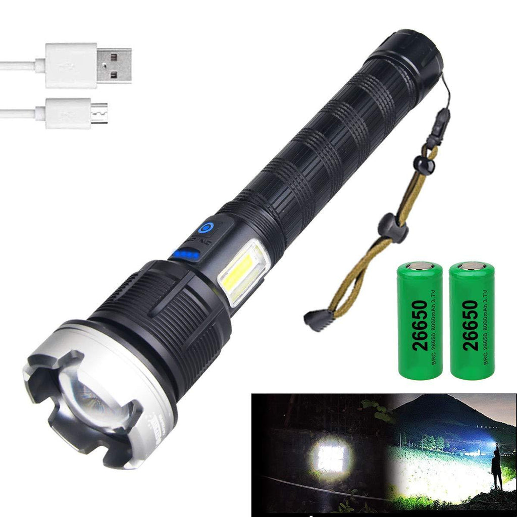 VASTFIRE Adjustable Beam Flashlights High Lumens 5000 Best Rechargeable Flashlight for Emergencies Camping the Most Powerful XHP 90 LED Bright than xhp p50 XHP70 - BeesActive Australia