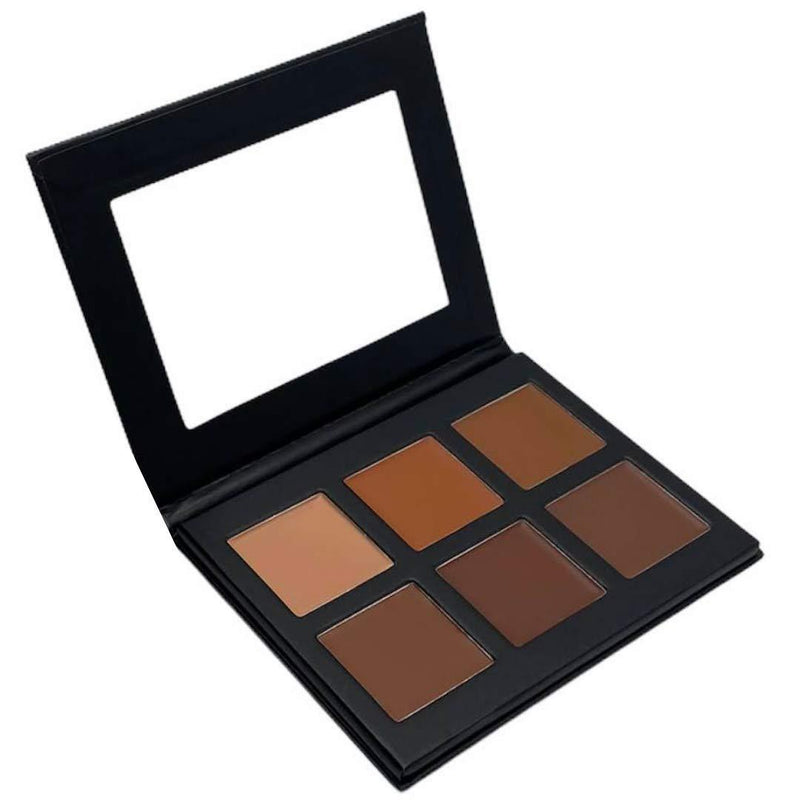 Bedazzel Pro Cosmetics Cream Contour and Highlighting Makeup Kit - Contouring Foundation/Concealer Palette - Vegan, Cruelty Free & Hypoallergenic (Deep) - BeesActive Australia