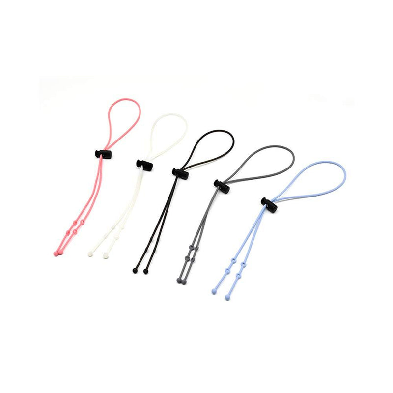 LW&GG As Seen On TV Face Cover Lanyards, Adjustable Silicone Mouth Cover Holder Anti Lost Neck Strap Extender Ear Saver Hook for Adults and Kids Ear Pressure Relief (5pcs) - BeesActive Australia