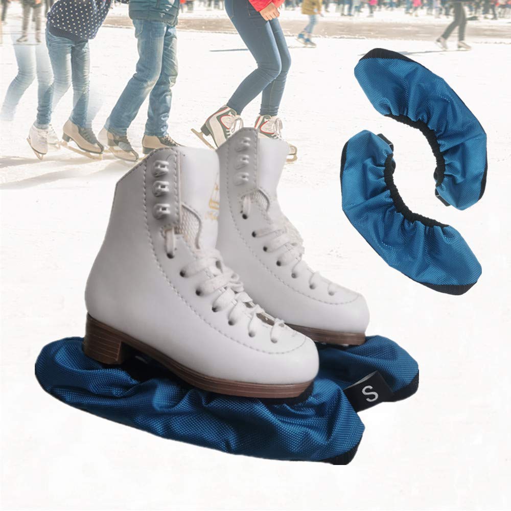 Skate Guards Blade Covers - Ice Skating Soakers Cover Blades Protector for Hockey, Figure, Short Track Speed Skating, Curling Competition, 2 Pcs S(Kid) - BeesActive Australia