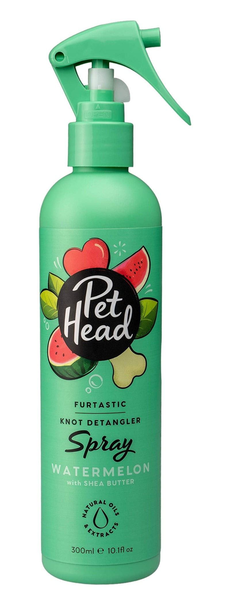 PET Head Dog Spray 300ml, Furtastic, Watermelon Scent, Knot Detangler, Best Pet Spray for Smelly Dogs, Care for Long, Tangly Curls & Coats, Professional Waterless Grooming, Gentle Formula for Puppies - BeesActive Australia