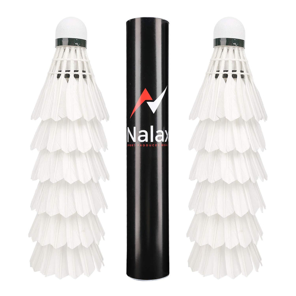 nalax Badminton Birdie,12-Pack Professional Duck Feather Badminton Shuttlecocks Feather Ball with Great Durability Stability and Balance,Suitable for Professional Training Or Family Outdoor Sports. - BeesActive Australia