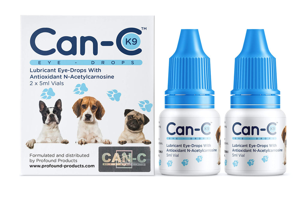 Can-C Dog Eye Drops - Dog Cataract Eye Drops with N-Acetylcarnosine - Normalize Cataract Impairment in Older Dogs - Refreshing Ophthalmic Treatment for Dry Eyes, Allergy Relief, Scratch and Wound Care Pack Of 1 - BeesActive Australia