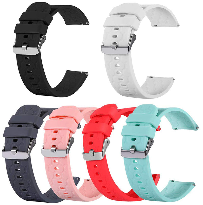 TenCloud 6-Pack Compatible with Yamay Smart Watch Bands Replacement Band Soft Washable Straps Wristbands Spring Bar 19mm for Fitness Watch SW023 SW021 SW020 and ID205L ID205U ID205S - BeesActive Australia