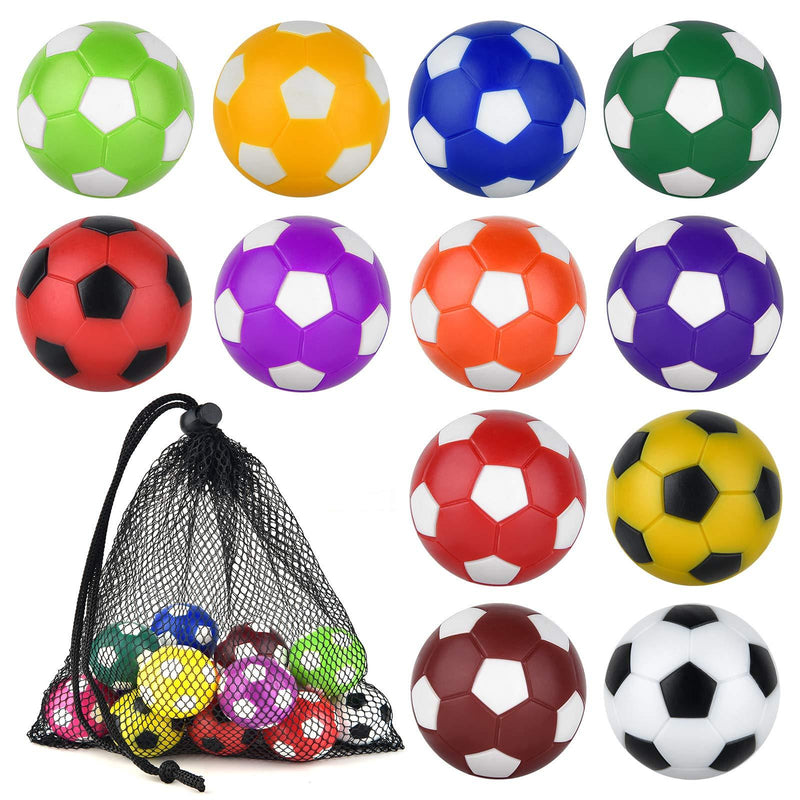 Coopay 12 Pieces 36mm Foosball Balls Table Football Soccer Replacement Balls Multicolor Official Tabletop Game Balls with a Black Drawstring Bag 12 mixed colors - BeesActive Australia