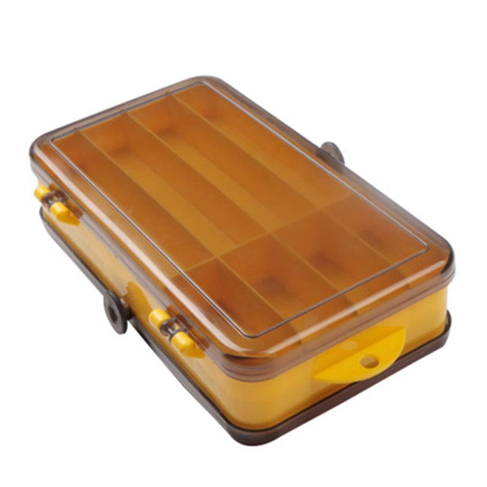 IXIGER 2-Sided Tackle Boxes Bait Storage Box Fishing-Lure-Boxes-Bait Plastic Box Plastic Storage Organizer (Yellow) Used to Store Bait, Double-Sided Bait, Saving Space - BeesActive Australia