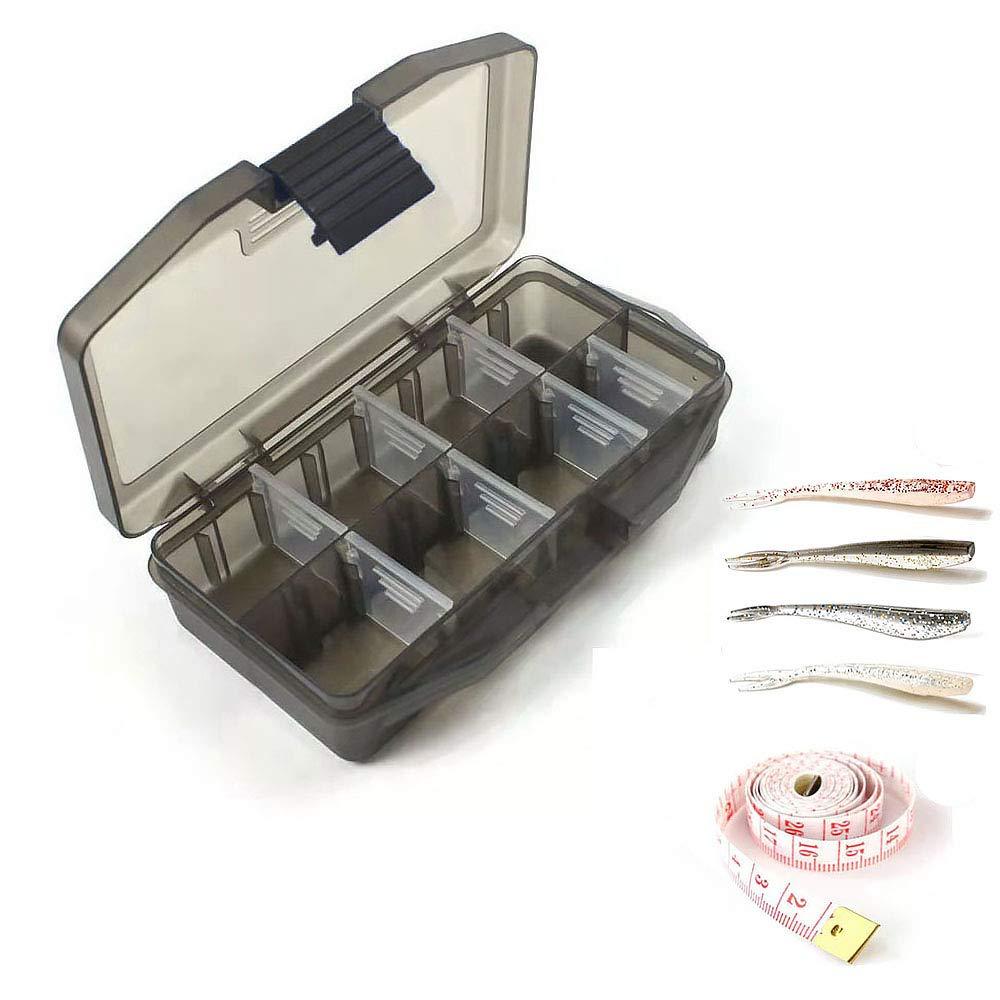 Removable Dividers Packs Tackle Trays，Clear Visible Plastic Fishing Tackle Accessory Box Fishing Lure Bait Hooks Storage Box - Lures Boxes Fork Tail - BeesActive Australia