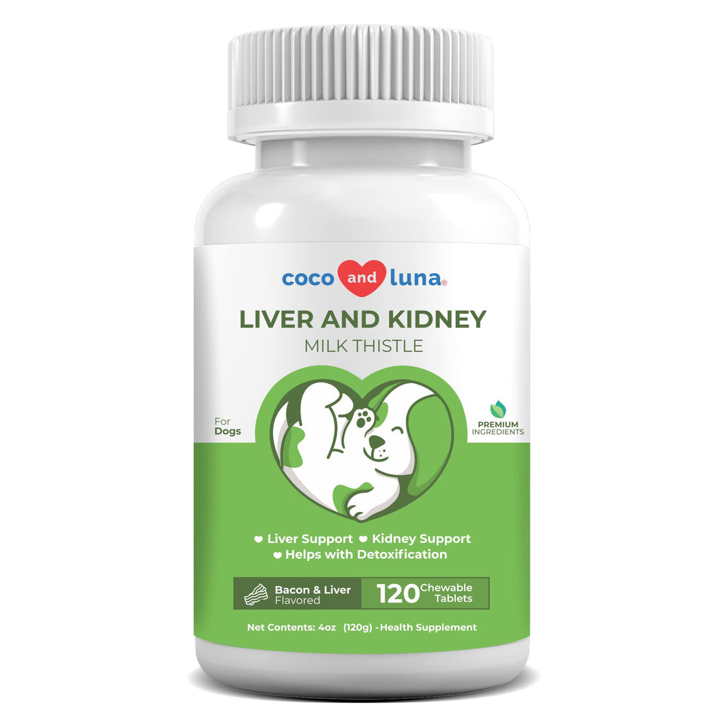 Milk Thistle for Dogs - Liver and Kidney Support Supplement, Dog Liver Support Supplement, Detox, Dog Liver Supplement, Kidney Supplement for Dogs, Dog Kidney Detox Tablet 120 Tablets - BeesActive Australia
