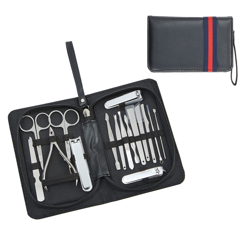 Manicure Set, Pedicure Kit, Nail Clippers, Professional Grooming Kit, Nail Tools 16 In 1 with Portable Travel Case For Women and Men EU Style - BeesActive Australia