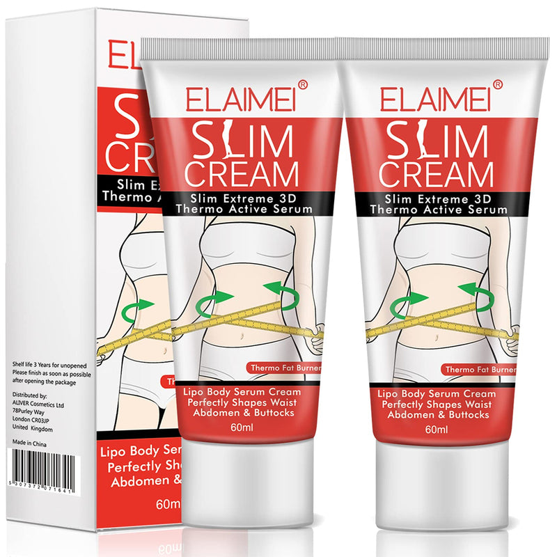 Hot Cream - 2 Pack, Slim Cream Hot Serum Treatment, Sweat Cellulite Cream for Belly Fat Burner, Weight Loss for Women and Men - BeesActive Australia