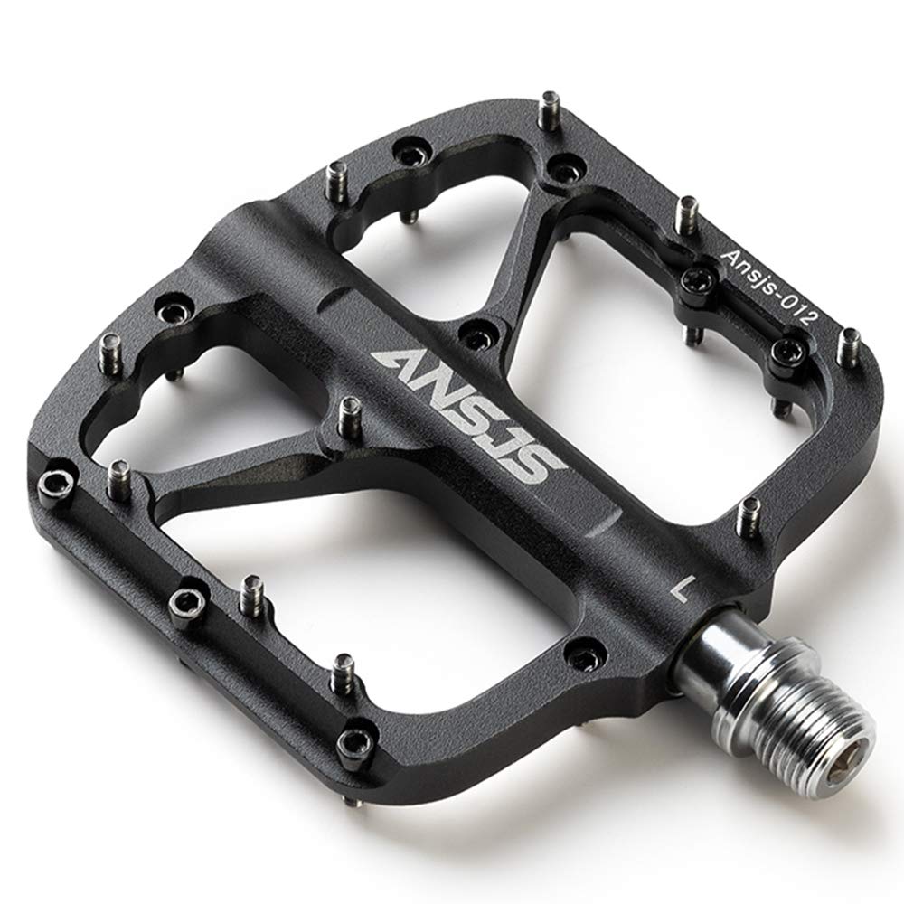 MDEAN Ansjs Mountain Bike Pedals MTB Pedals Bicycle Flat Pedals Aluminum 9/16" Sealed Bearing Lightweight Platform for Road Mountain BMX MTB Bike - BeesActive Australia