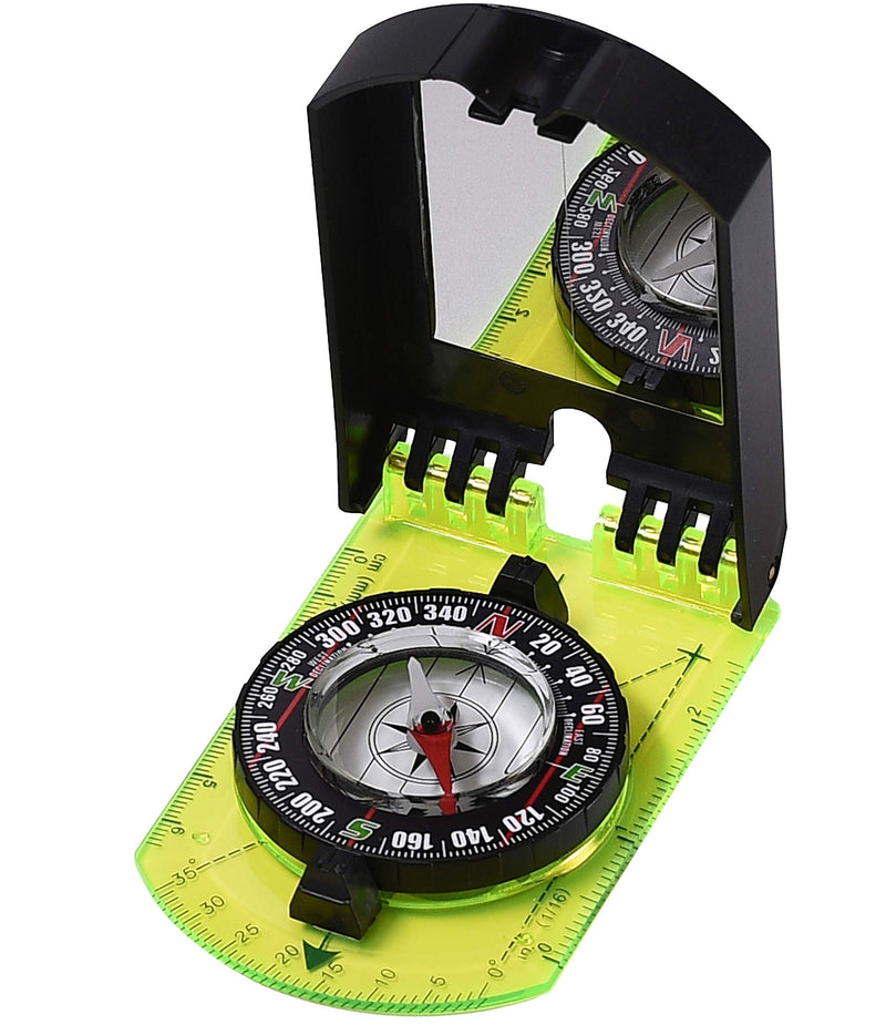 Sighting Compass Mirror Adjustable Declination - Boy Scout Compass Hiking Survival - Map Reading Compass Orienteering - Mirror Compass Hunting Fishing - Military Compass Waterproof Backpacking Camping Compass A - BeesActive Australia