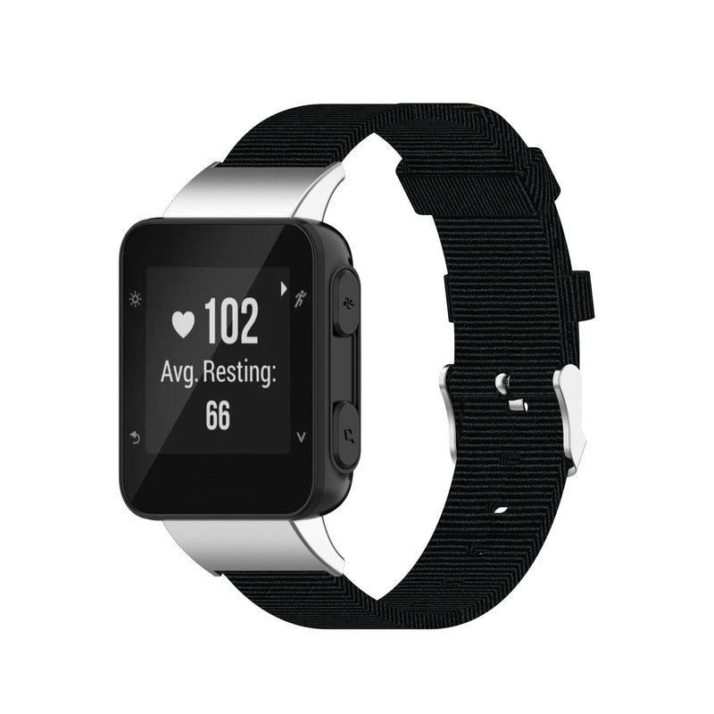 FitTurn Woven Nylon Strap Compatible with Garmin Forerunner 35/ Forerunner 30 Replacement Band with Adjustable Strap Watch Band Fitness Strap Bracelet Wristband for Forerunner 35/30 Watch (Black) Black - BeesActive Australia