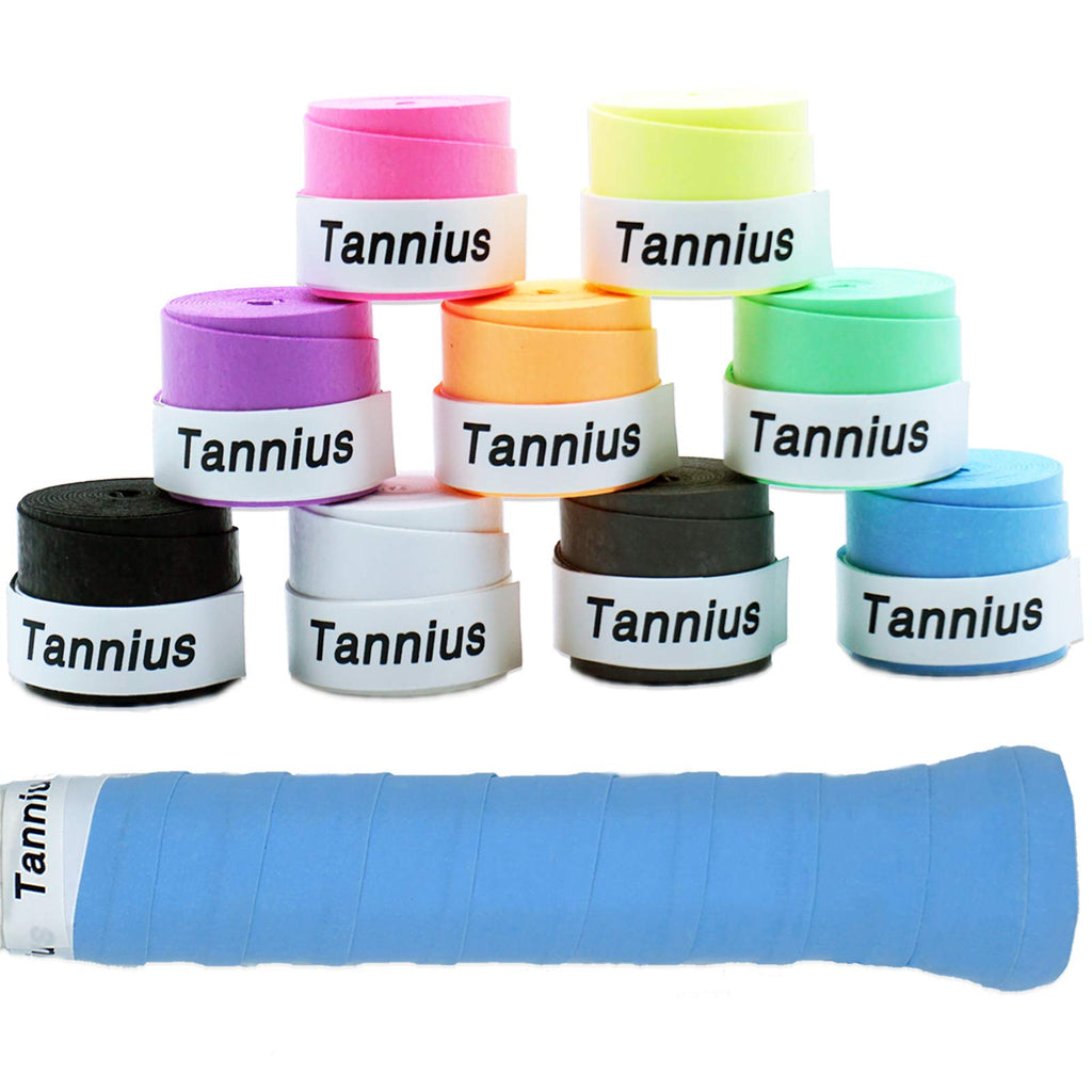 Tannius Tennis Racket Grip Tape, (6 or 9 Pack) Dry Feel Tennis Grips, Absorbent and Enhanced Tennis Racquet Overgrip Mixed colors - BeesActive Australia