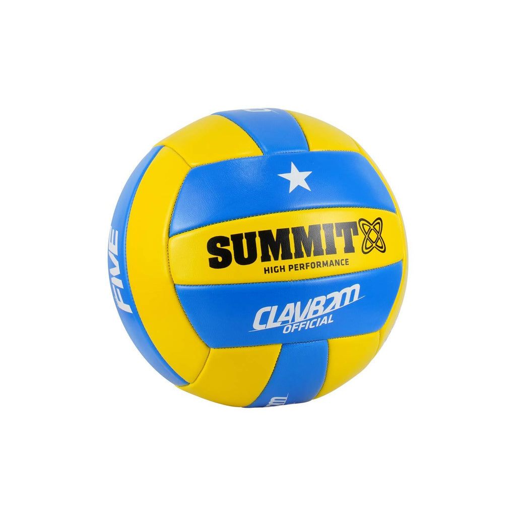 SUMMIT Classic Volleyball Size 5, Super Soft Touch, for Indoor and Outdoor Play, Blue/Yellow - BeesActive Australia