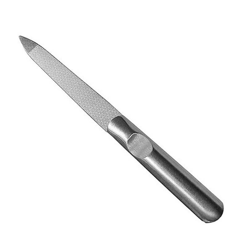 AKOAK 1 Pack Stainless Steel Double-Sided Nail File, Concave Handle, Abrasive Nail File, Non-Slip Nail Clipper - BeesActive Australia