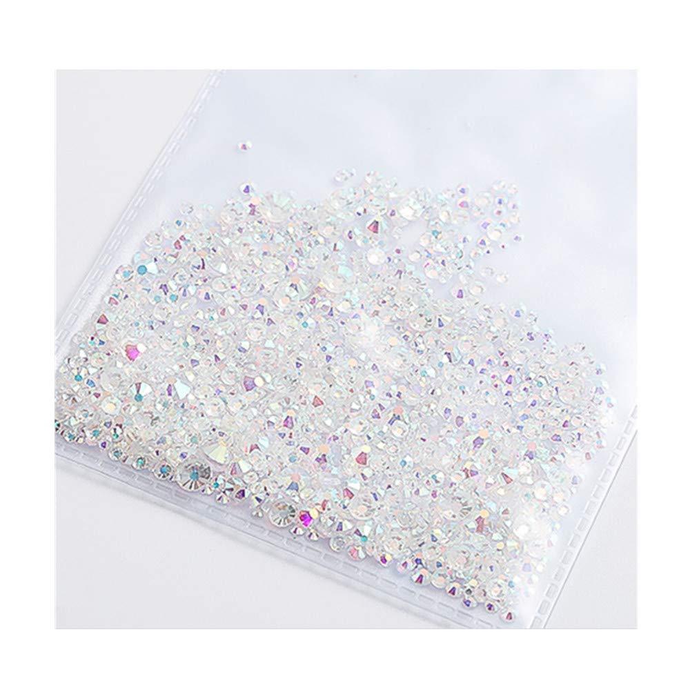 Egoshop 1728 Pcs Rhinestones Set, Round Flact Back Crystal Rhinestone, Colorful Nail Rhinestones, Flatback Rhinestones for Diamond Painting,Nails, Clothes, Face, Jewelry (Star) star - BeesActive Australia