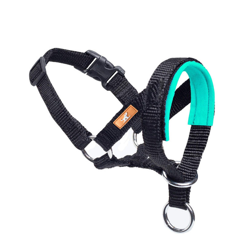 wintchuk Dog Head Collar with Soft Fabric, Head Harness Stops Dog Pulling, Head Leash for Small Medium Large Dogs Walking (Green) Green - BeesActive Australia