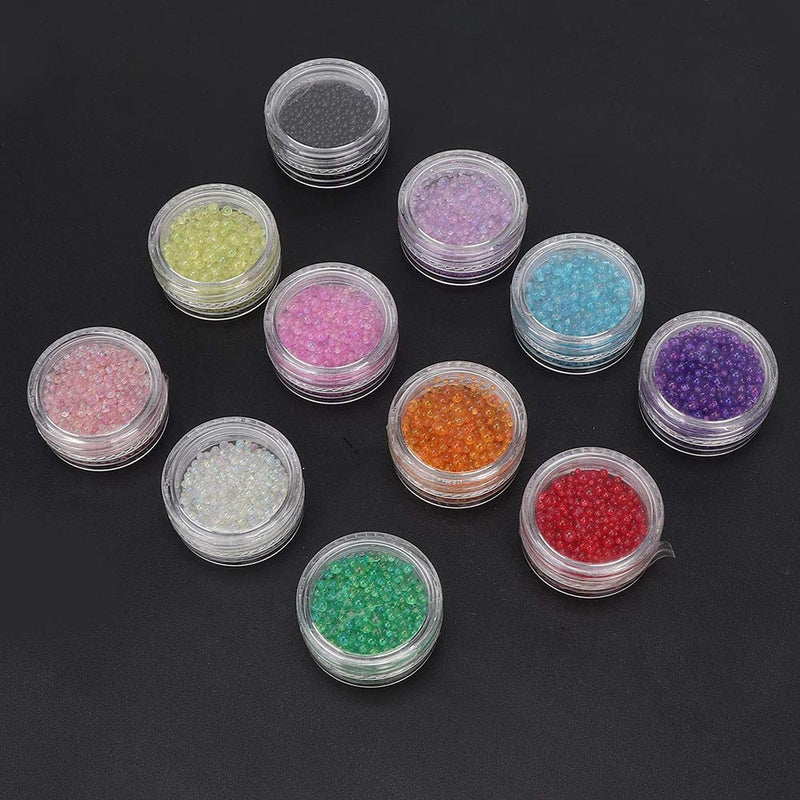 Yencoly Jewelry Beads, 1-3mm DIY Nail Tool Nail Beads, Non-Porous Bubble Beads for Nail Art Mobile Phone Chassis - BeesActive Australia