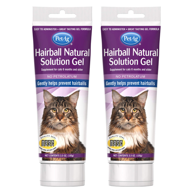 PetAg Hairball Natural Solution Gel Supplement for Cats - Hairball Remedy for Cats - 3.5 oz - 2 Pack - BeesActive Australia
