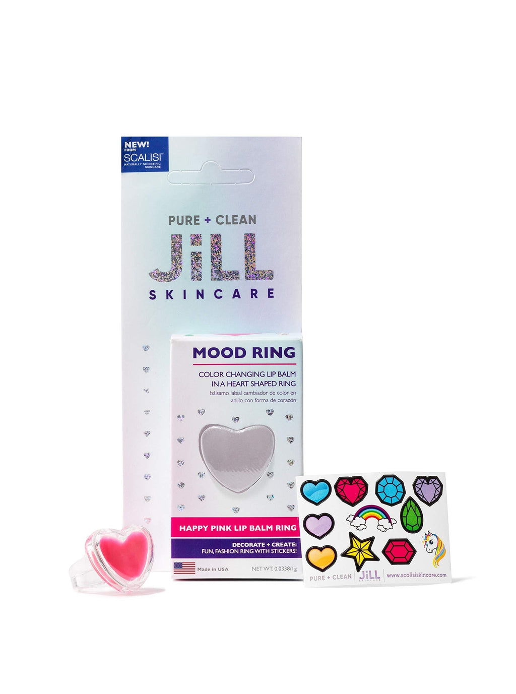 Mood Ring Lip Balm by JILL Pure + Clean Skincare - Color Changing Lip Balm in a Heart Shaped Ring - BeesActive Australia