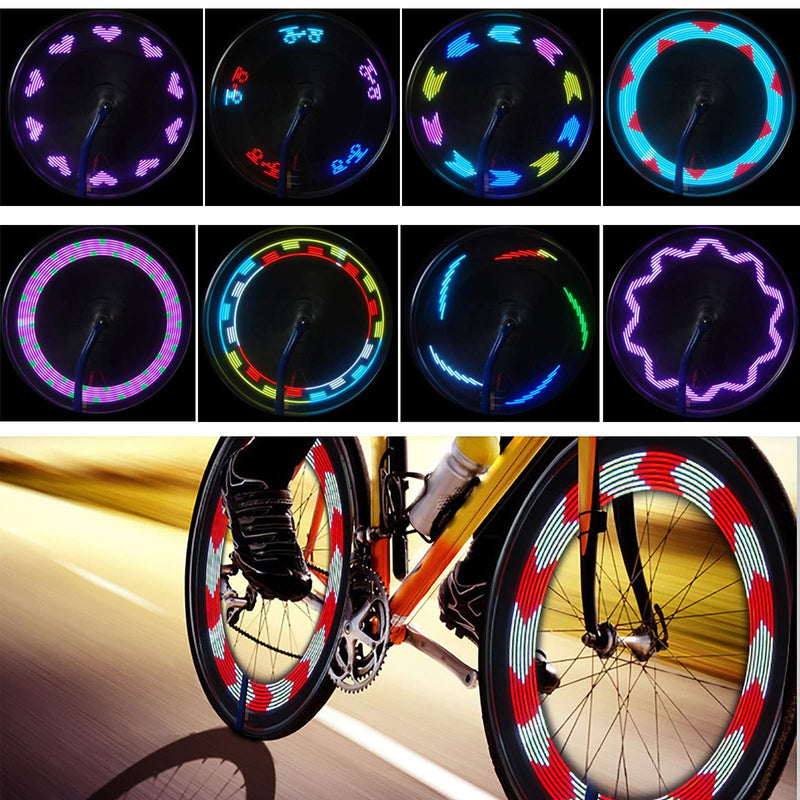 JIANGLAI Bike Wheel Lights - Waterproof LED Bike Spoke Light, Super Bright Cycling Bicycle Light, Brighter and Visible Safety Tire Lights(Batteries not Included) - BeesActive Australia