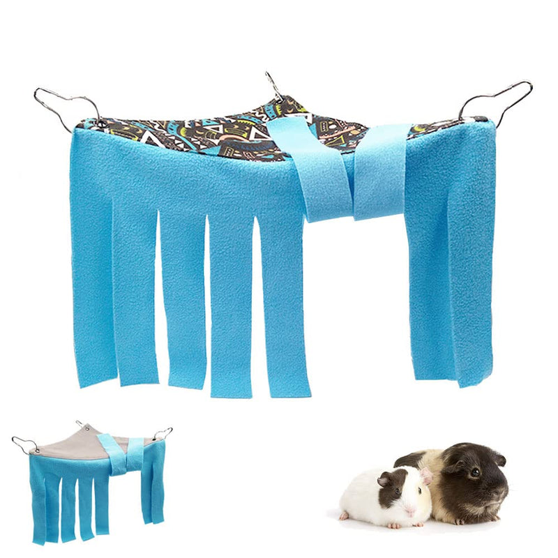 RIOUSSI Guinea Pig Hideout Hideaway Corner Fleece Toys Cage Accessories with Reversible Sides S-12" x 12" x 12" geometric - BeesActive Australia