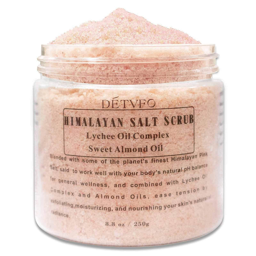 ALINICE Himalayan Salt Body Scrub with Lychee Oil Complex and Sweet Almond oils, Exfoliating Salt Scrub to Exfoliate & Moisturize Skin, Deep Cleansing - 8.8 oz - BeesActive Australia