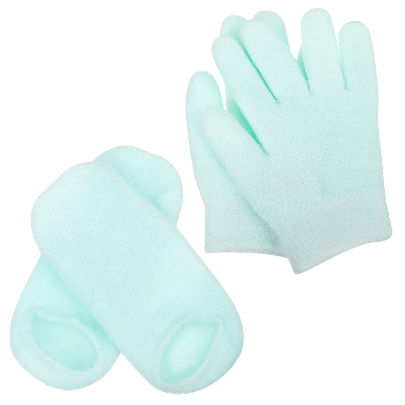 Lurrose Spa Moisturizing Gloves and Socks Set, 4Pcs Gel Moisturizing Gloves and Gel Socks for Dry Hands Treatment Cracked Heels - BeesActive Australia