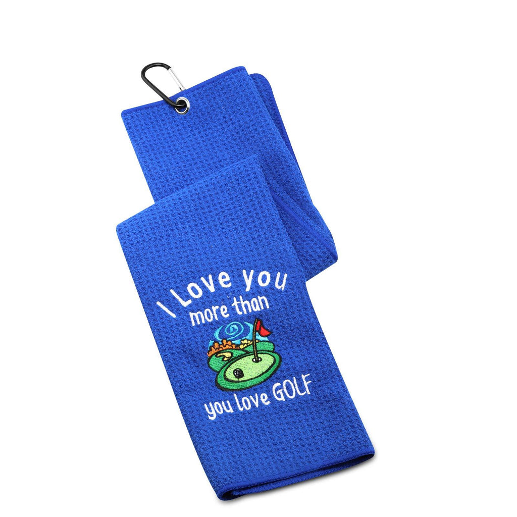 G2TUP Golf Gifts Golfing Towel for Boyfriend Husband I Love You More Than You Love Golf Fathers Day Dad Towel Gift - BeesActive Australia