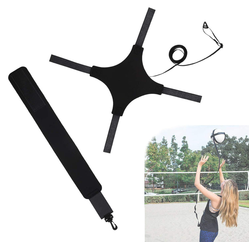 FSXTMMM Volleyball Training Aid Equipment, Single Solo Practice, Practice Overhand Serve, Spike, Arm Swings, Hitting, Outdoor Training for Serving and Arm Swing Serve Trainer for Beginners black - BeesActive Australia