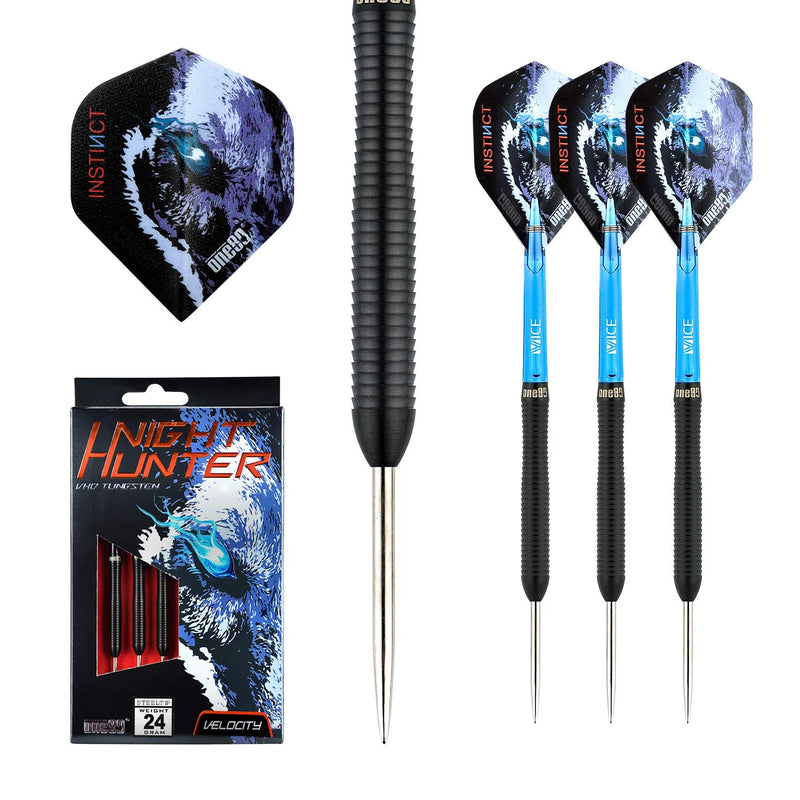 ONE80 90% Tungsten Steel Tip Darts Sets Chameleon, Night Hunter Professional Darts Set Velocity 24g - BeesActive Australia