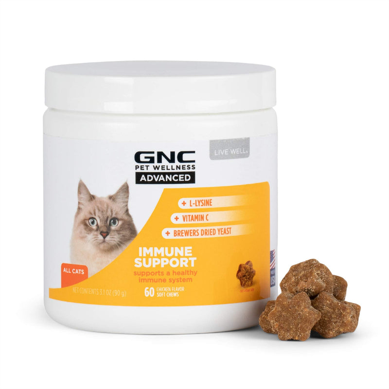 GNC Pets ADVANCED Cat Supplements, Cat Soft Chews, Supplements for Cat Health - Cat Chews for Calming, Joint health, Hairball, Immune Support- Cat Vitamins, Cat Treats, GNC Cat Chew, Cat Medicine - BeesActive Australia