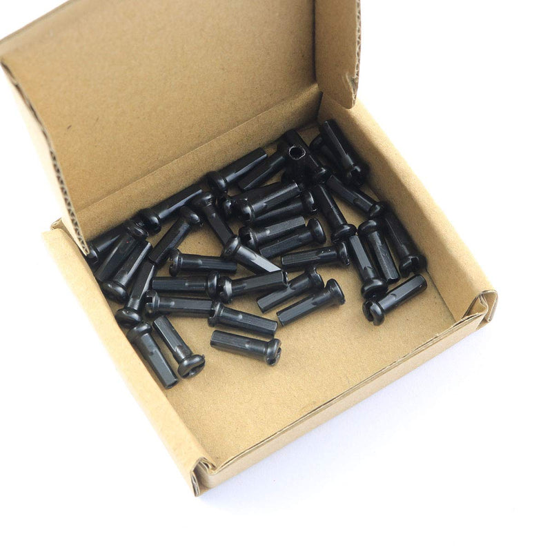 Pro Bamboo Kitchen 36pcs Mountain Bike Spoke Cap Black Carbon Steel Bicycle Spoke Cap 14G Nipple for 2mm Diameter Spokes - BeesActive Australia