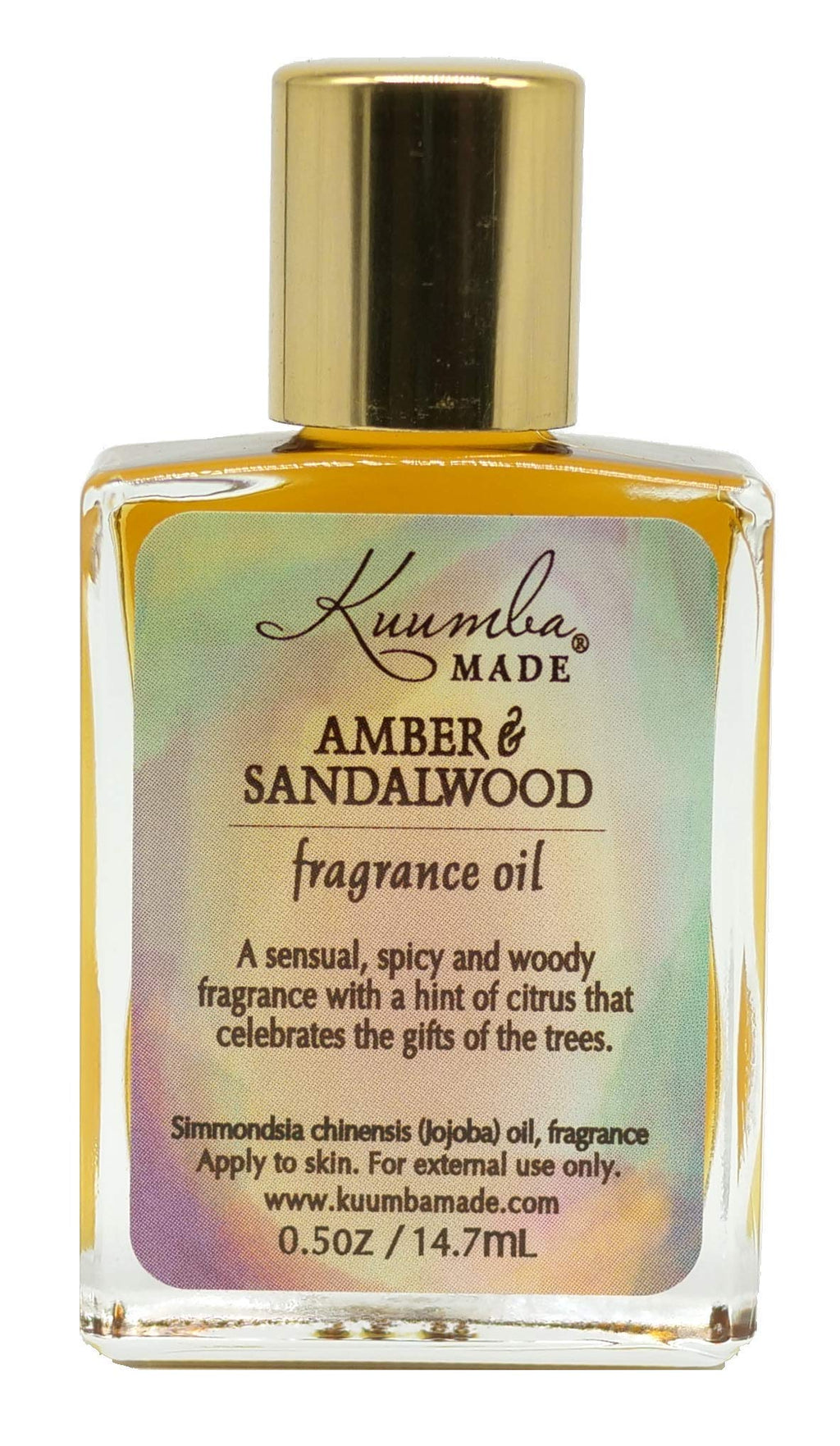 KUUMBA MADE Fragrance Oil, 1/2Oz, 0.5Oz, 14.7ml (Amber & Sandalwood, Pack of 1) - BeesActive Australia