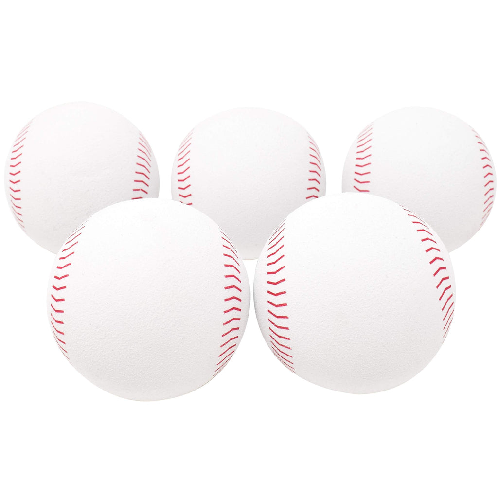 Sunny Days Entertainment Oversized Foam Baseballs for Kids - for Hitting or Replacement Balls | Soft Tball for Toddlers - 5 Pack, White (320337) - BeesActive Australia