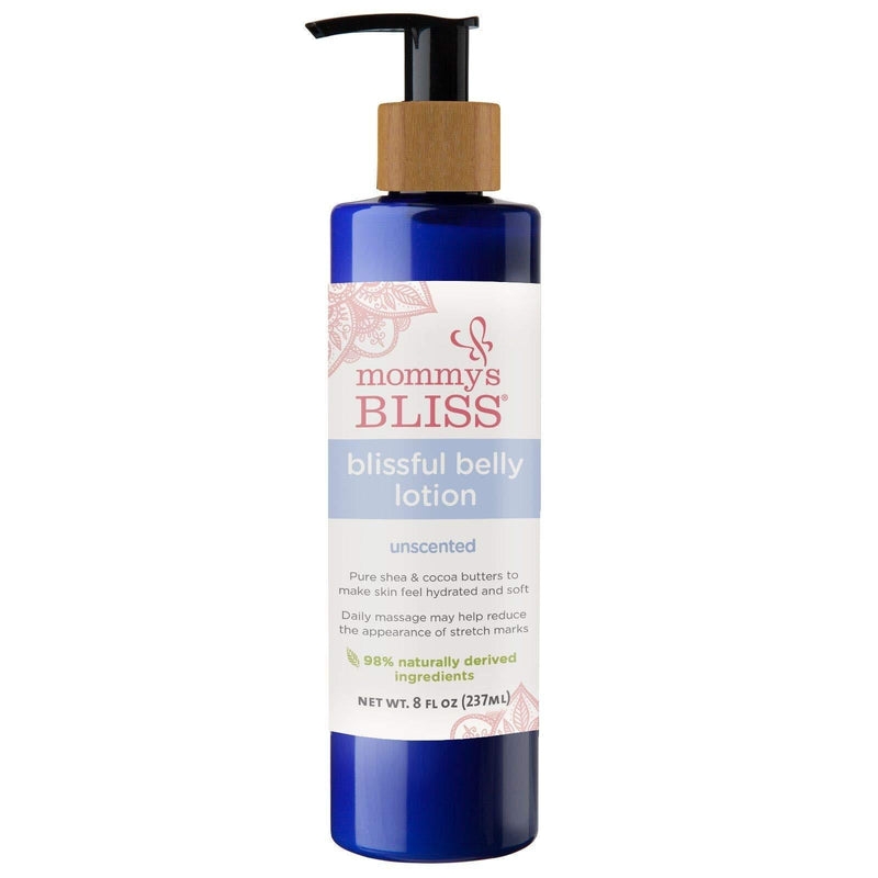 Mommy's Bliss Belly Lotion with Pure Shea & Cocoa Butters for Soft Hydrated Skin During Pregnancy, Unscented, 8 Fl Oz - BeesActive Australia