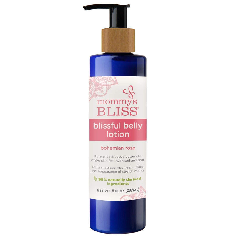 Mommy's Bliss Belly Lotion with Pure Shea & Cocoa Butters for Soft Hydrated Skin During Pregnancy, Bohemian Rose Scent, 8 Fl Oz - BeesActive Australia