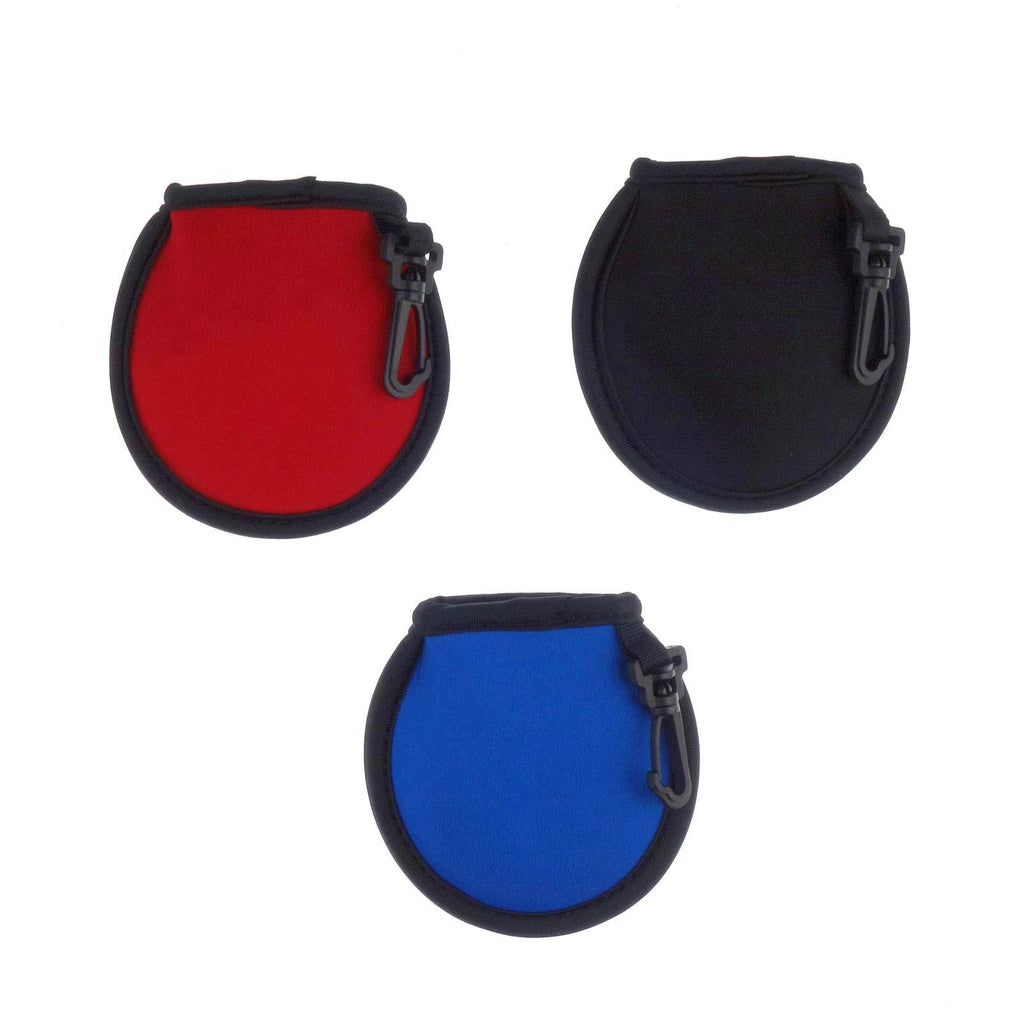 Zelerdo 3 Pack Portable Pocket Golf Ball Washer Golf Ball Cleaner Pouch Black Blue Red - BeesActive Australia