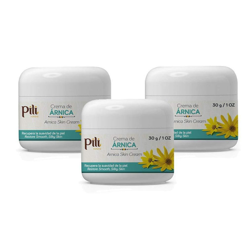 Pili Natural Arnica Cream - Restore Smooth Silky Skin - Crema de Arnica - Pack of 3 (Pack 3 x 1 oz each) - BeesActive Australia