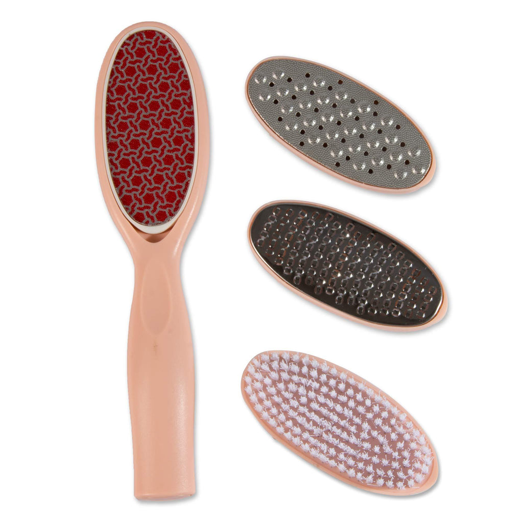 [2021 Upgrade] Nano Glass Foot Rasp Callus Remover - 4 in 1 Professional Rough Pedicure Foot File Foot Brush with 4 Replace Heads for Smoothing & Softening Skin - BeesActive Australia