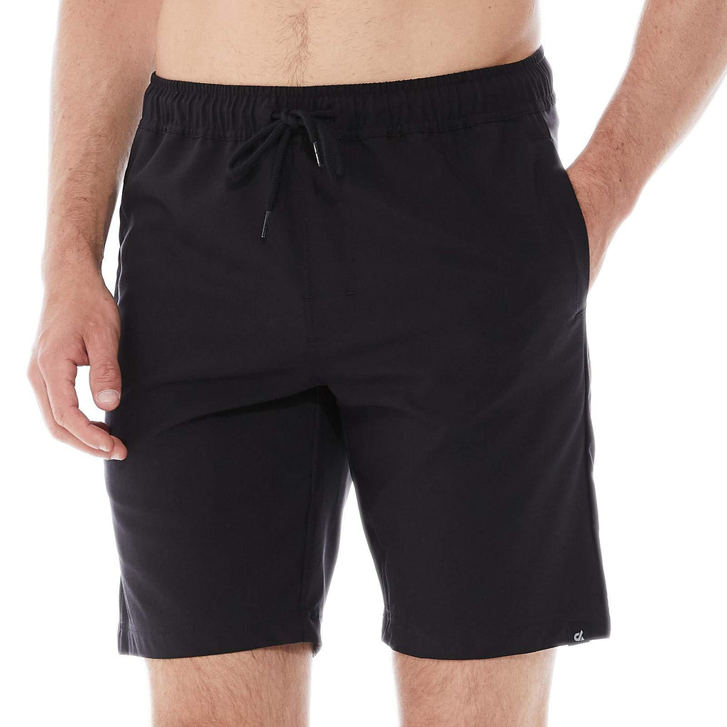 DINOGREY Men's Workout Running Shorts Quick Dry 4-Way Stretch Athletic Shorts Training Active Walkshorts with Zip Pockets Black Small - BeesActive Australia