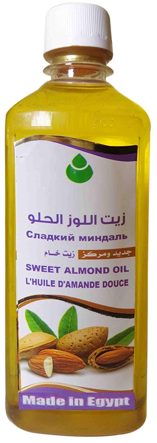 100% Pure & Natural Virgin Sweet Almond Oil Cold Pressed Organic Al Hawaj Elhawag El Hawag Concentrated Crude Perfect Fresh Useful Skin Body ( 1 Pack = 17.64 oz / 500 ml ) زيت اللوز الحلو الحواج - BeesActive Australia